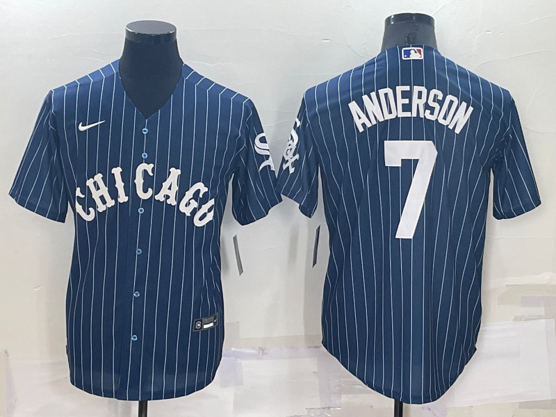Men's Chicago White Sox Tim Anderson #7 Blue Replica Baseball Jerseys