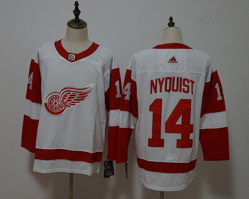 Men's Detroit Red Wings Gustav Nyquist #14 White Breakaway Player Jerseys