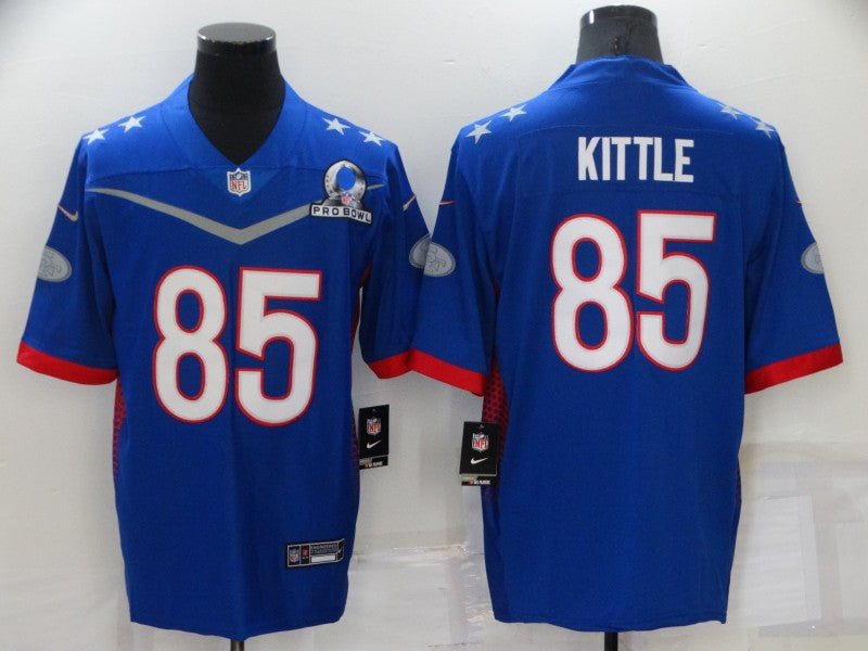 Men's San Francisco 49ers George Kittle #85 Blue ALL STAR Game Jerseys