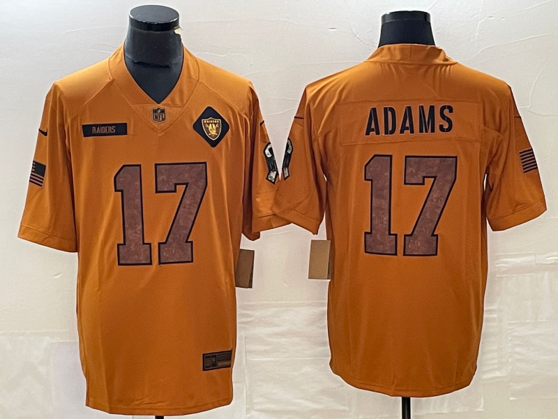Men's Las Vegas Raiders Davante Adams #17 Brown 2023 Salute To Service Limited Jerseys