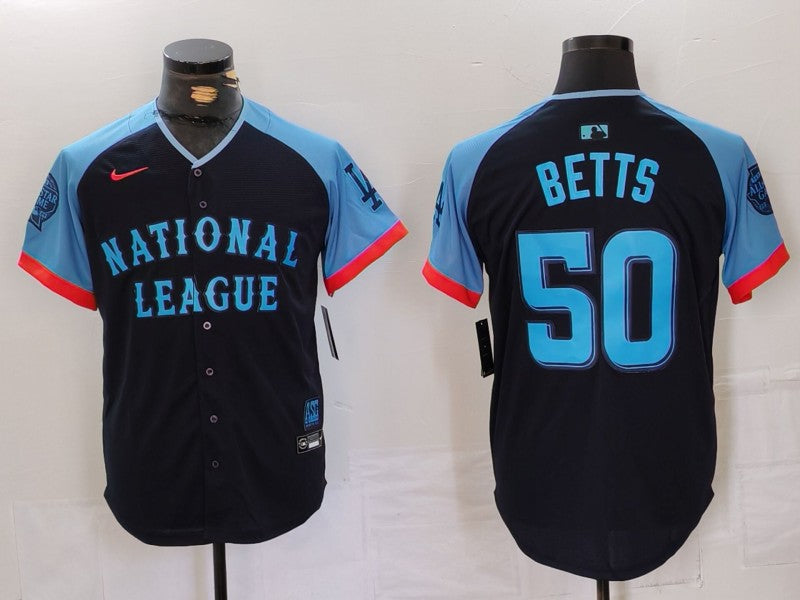 Men's National League Mookie Betts #50 Navy 2024 MLB All-Star Game Limited Player Jerseys