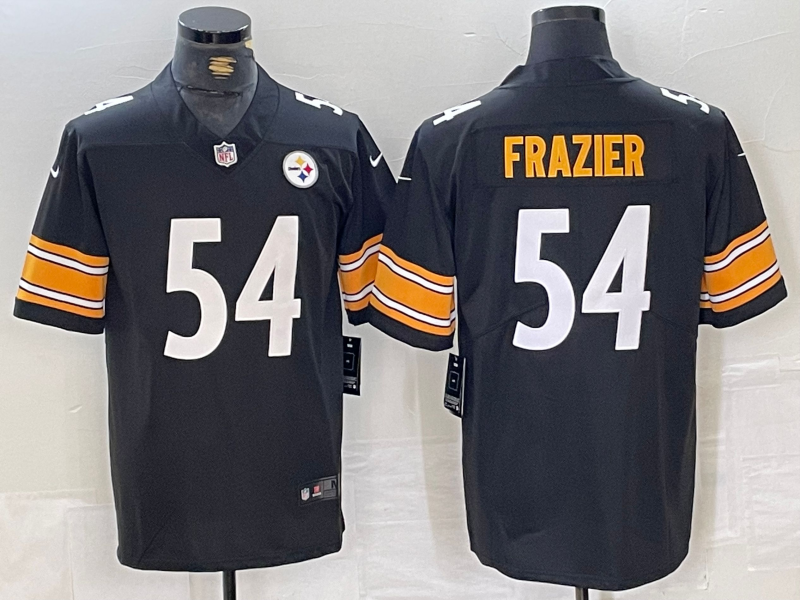 Men's Pittsburgh Steelers Zach Frazier #54 Black Game Jerseys