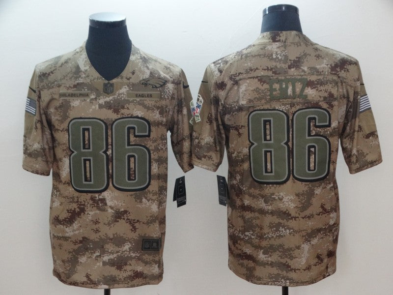 Men's Philadelphia Eagles Zach Ertz #86 Camouflage Game Jerseys