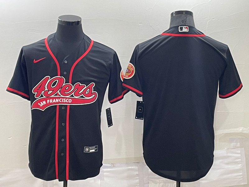 Men's San Francisco 49ers Black Blank Jerseys
