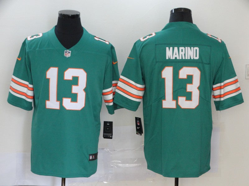 Men's Miami Dolphins Dan Marino #13 Green Game Player Jerseys