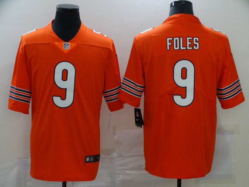 Men's Chicago Bears Nick Foles #9 Orange Game Jerseys