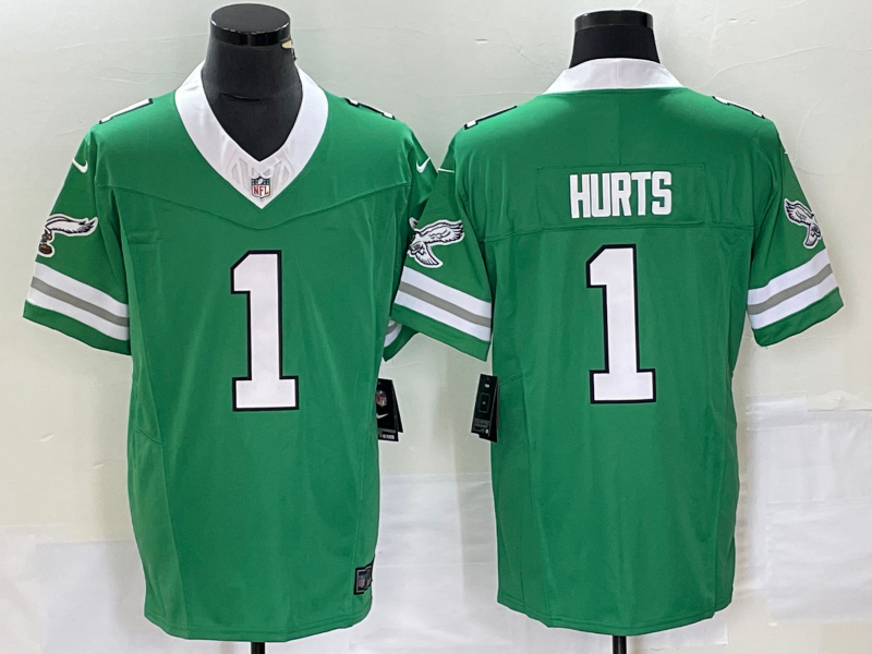 Men's Philadelphia Eagles Jalen Hurts #1 Kelly Green Game Jerseys