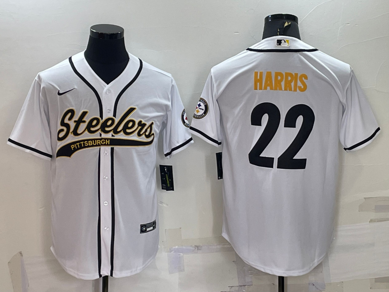 Men's Pittsburgh Steelers Najee Harris #22 White Player Jerseys