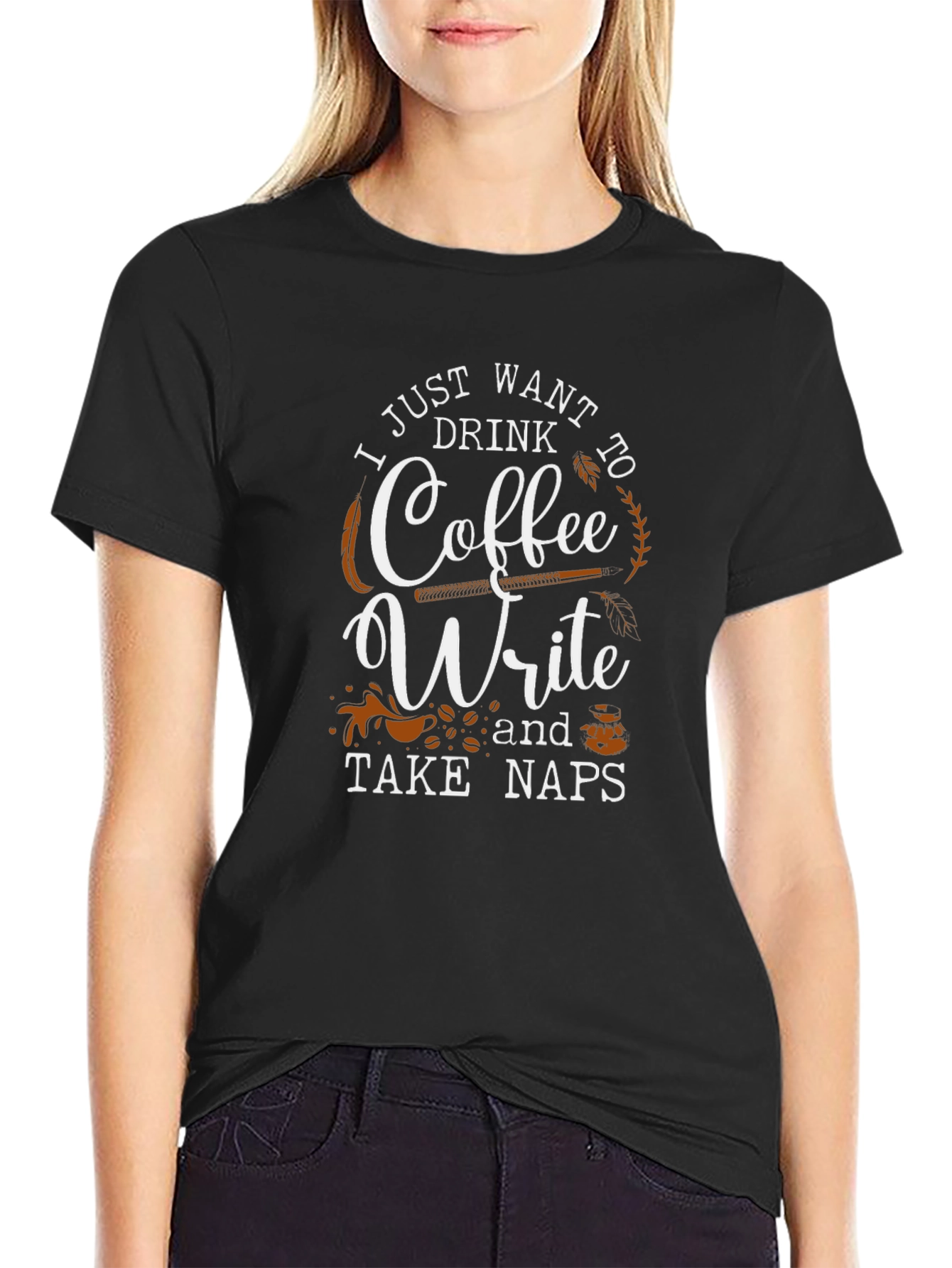 Coffee Write Naps T-Shirt - Casual Comfort