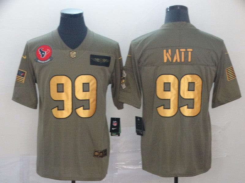 Men's Houston Texans J.J. Watt #99 Brown Player Game Jerseys
