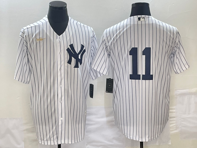 Men's New York Yankees Anthony Volpe #11 White Replica Player Name Jerseys