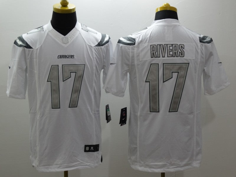 Men's Los Angeles Chargers Philip Rivers #17 White Player Game Jerseys