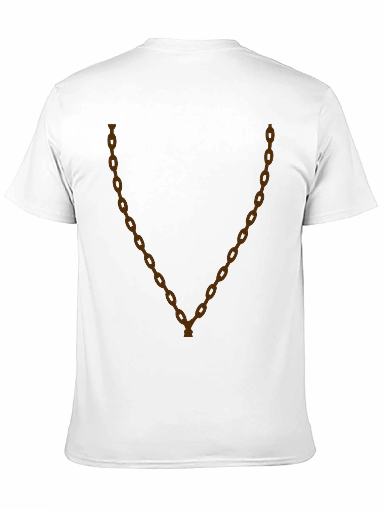 Mens Black T-Shirt with Chain Design