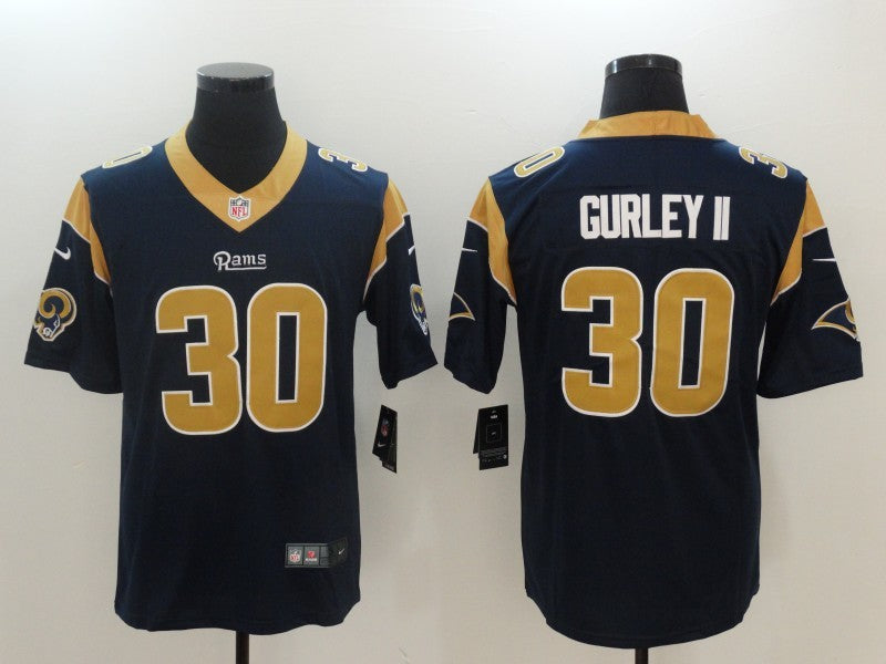 Men's Los Angeles Rams Todd Gurley II #30 Navy Game Jerseys
