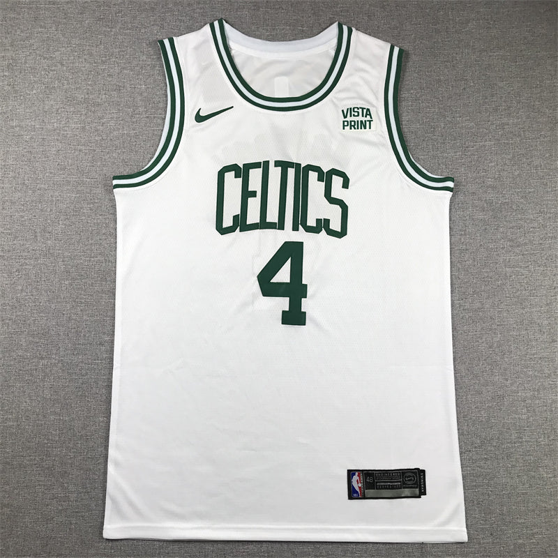 Men's Boston Celtics Jrue Holiday #4 White Swingman Jerseys - Association Edition