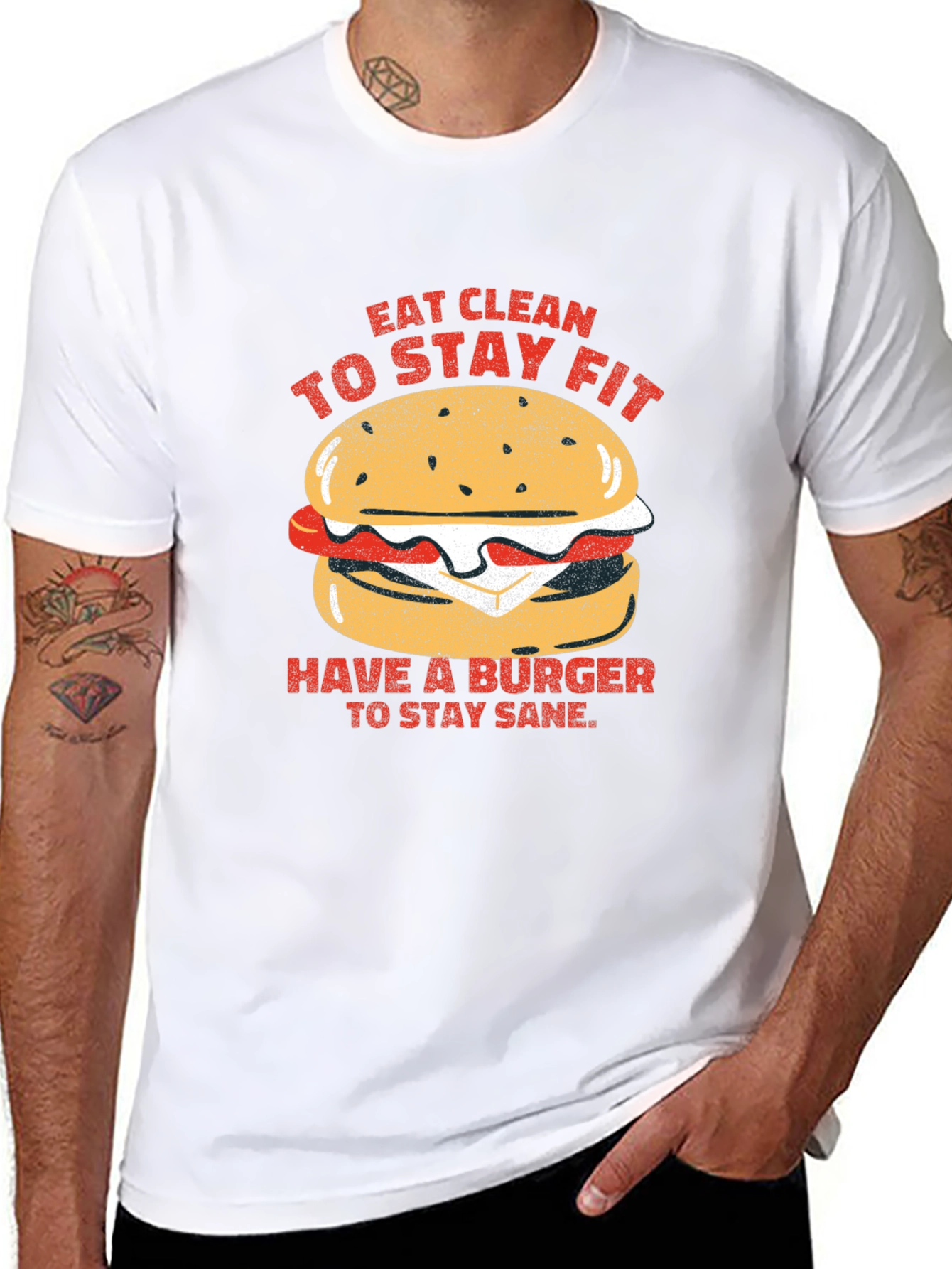 Eat Clean Burger T-Shirt - Unisex Style