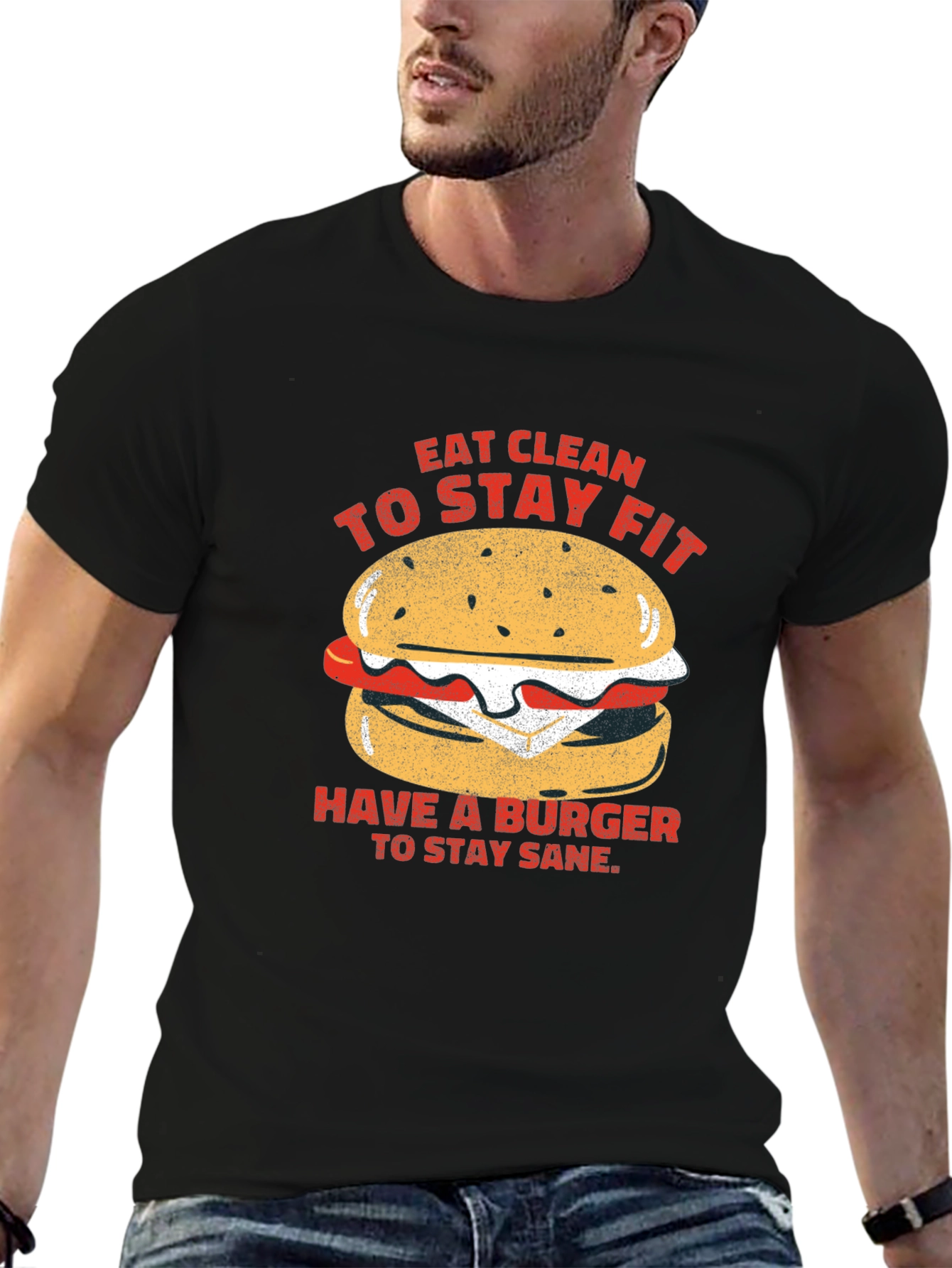 Eat Clean Burger T-Shirt - Unisex Style