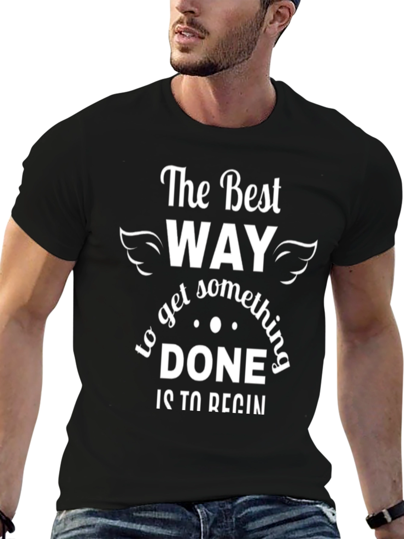 Motivational The Best Way Black T-Shirt