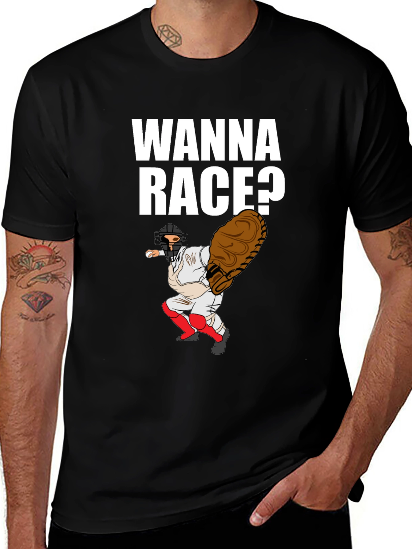 Wanna Race Baseball T-Shirt