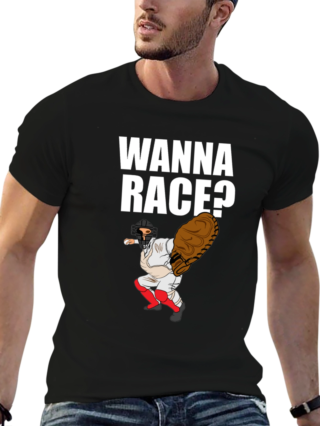 Wanna Race Baseball T-Shirt
