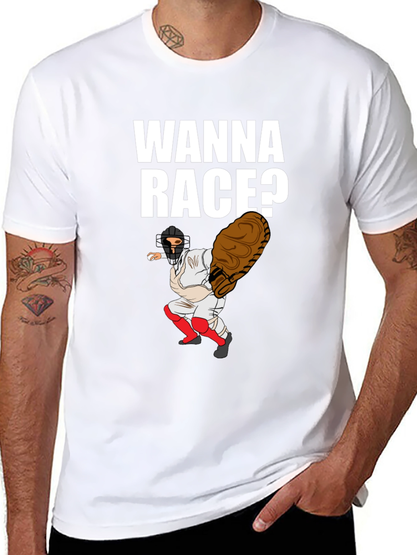 Wanna Race Baseball T-Shirt