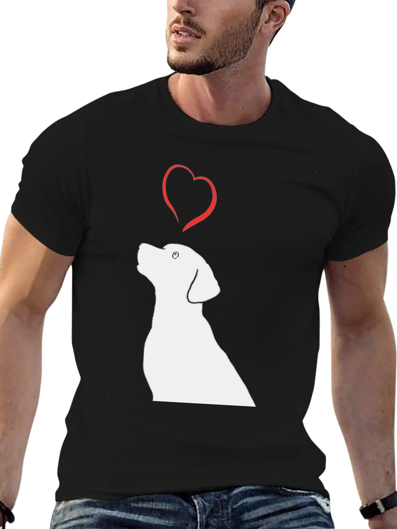 Dog Love Black T-Shirt