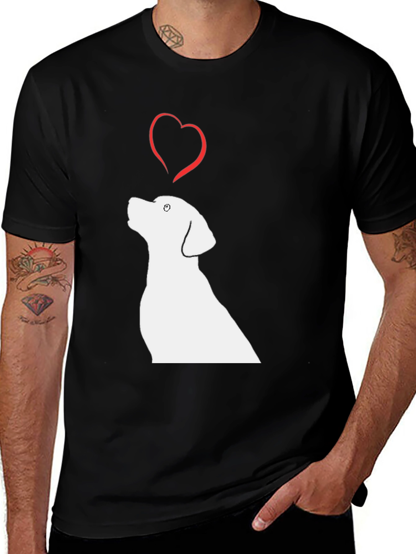 Dog Love Black T-Shirt