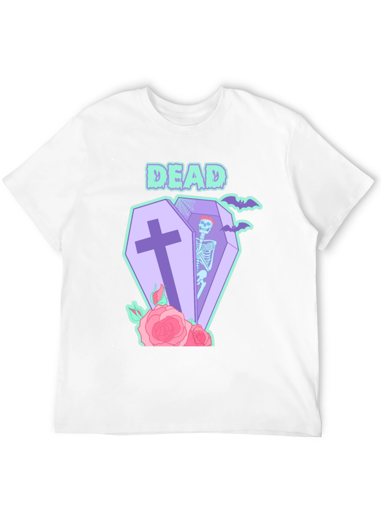 Black T-Shirt with Dead Coffin Design