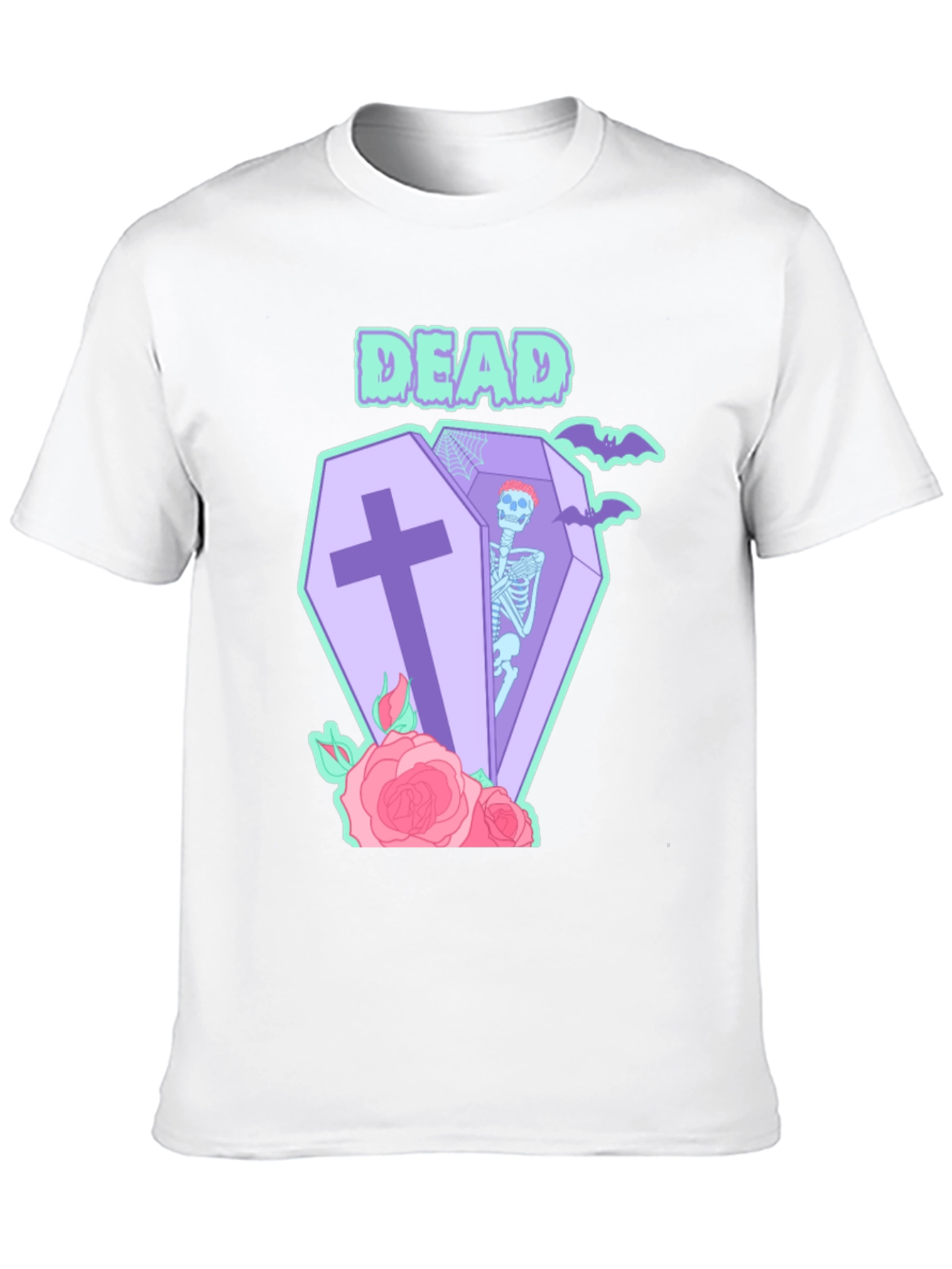 Black T-Shirt with Dead Coffin Design