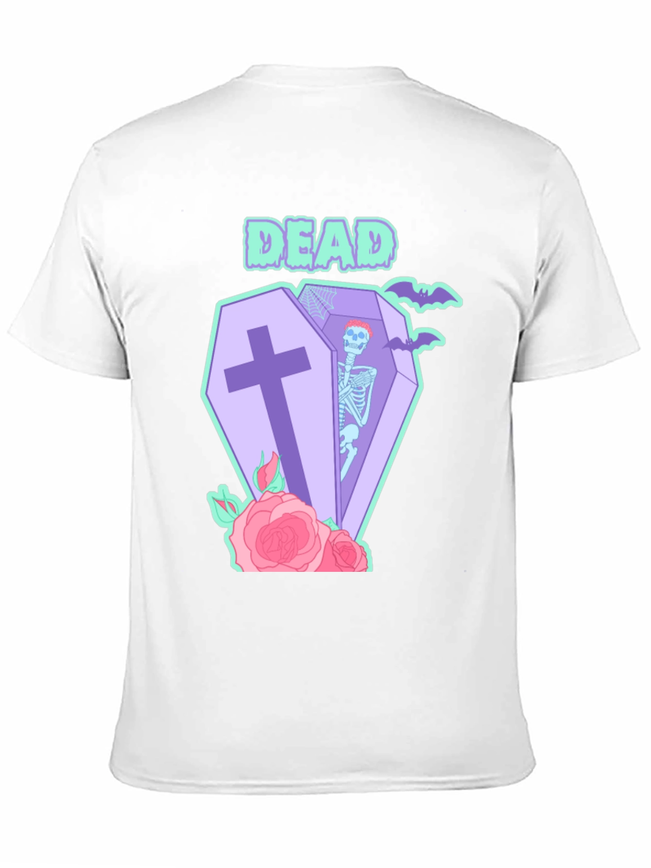 Black T-Shirt with Dead Coffin Design