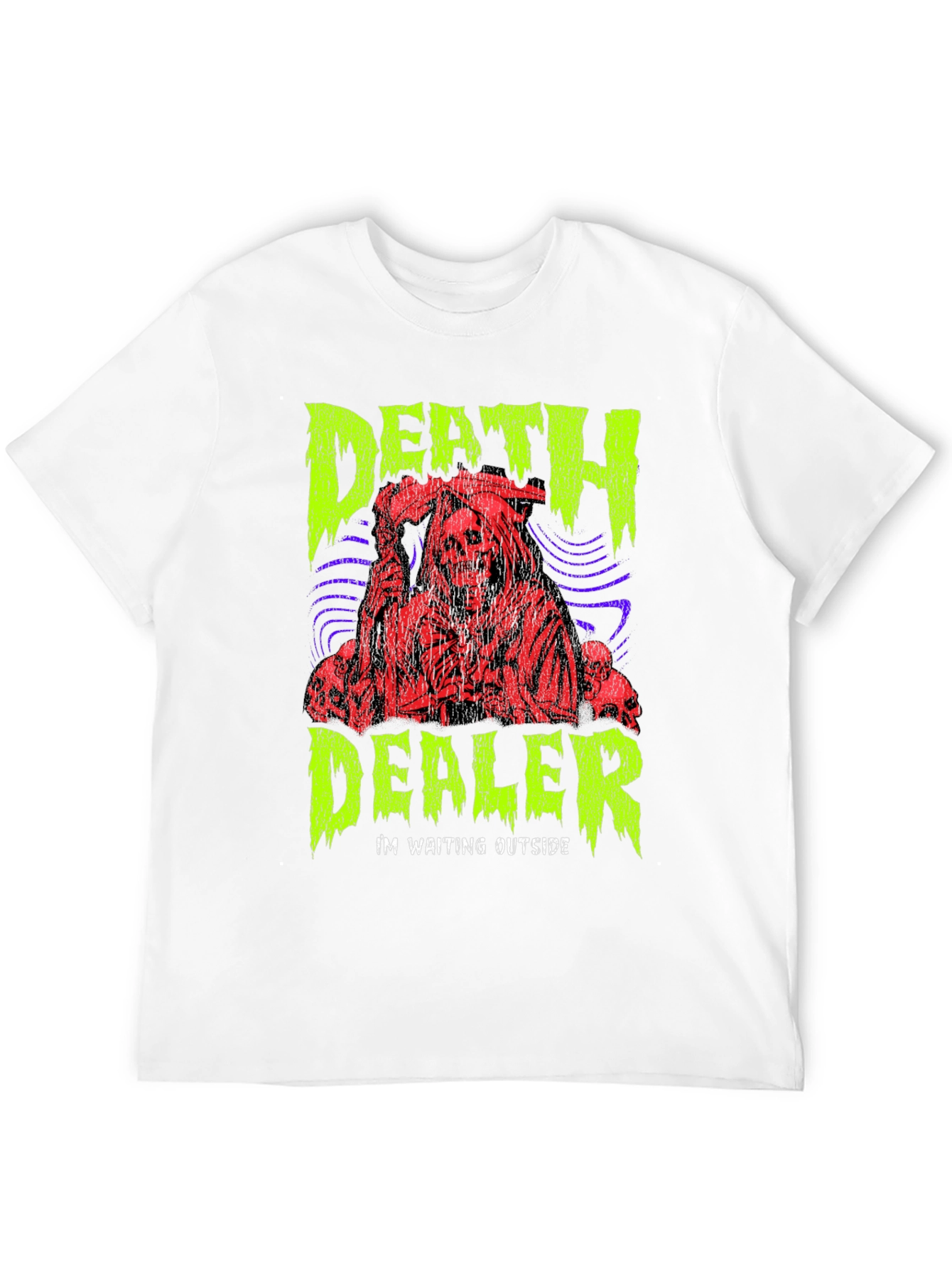 Death Dealer Graphic Print Tee - Grim Reaper Style