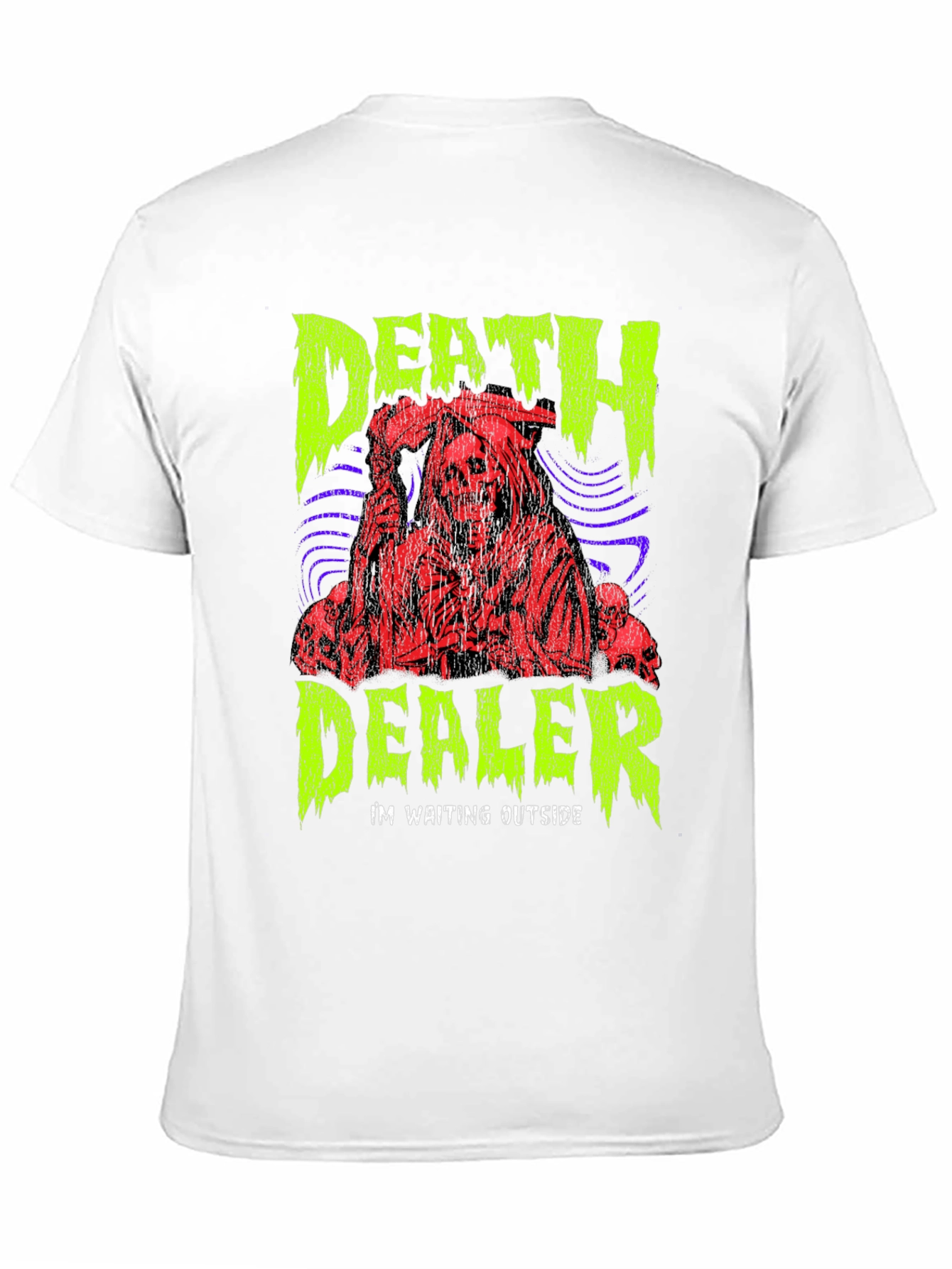 Death Dealer Graphic Print Tee - Grim Reaper Style