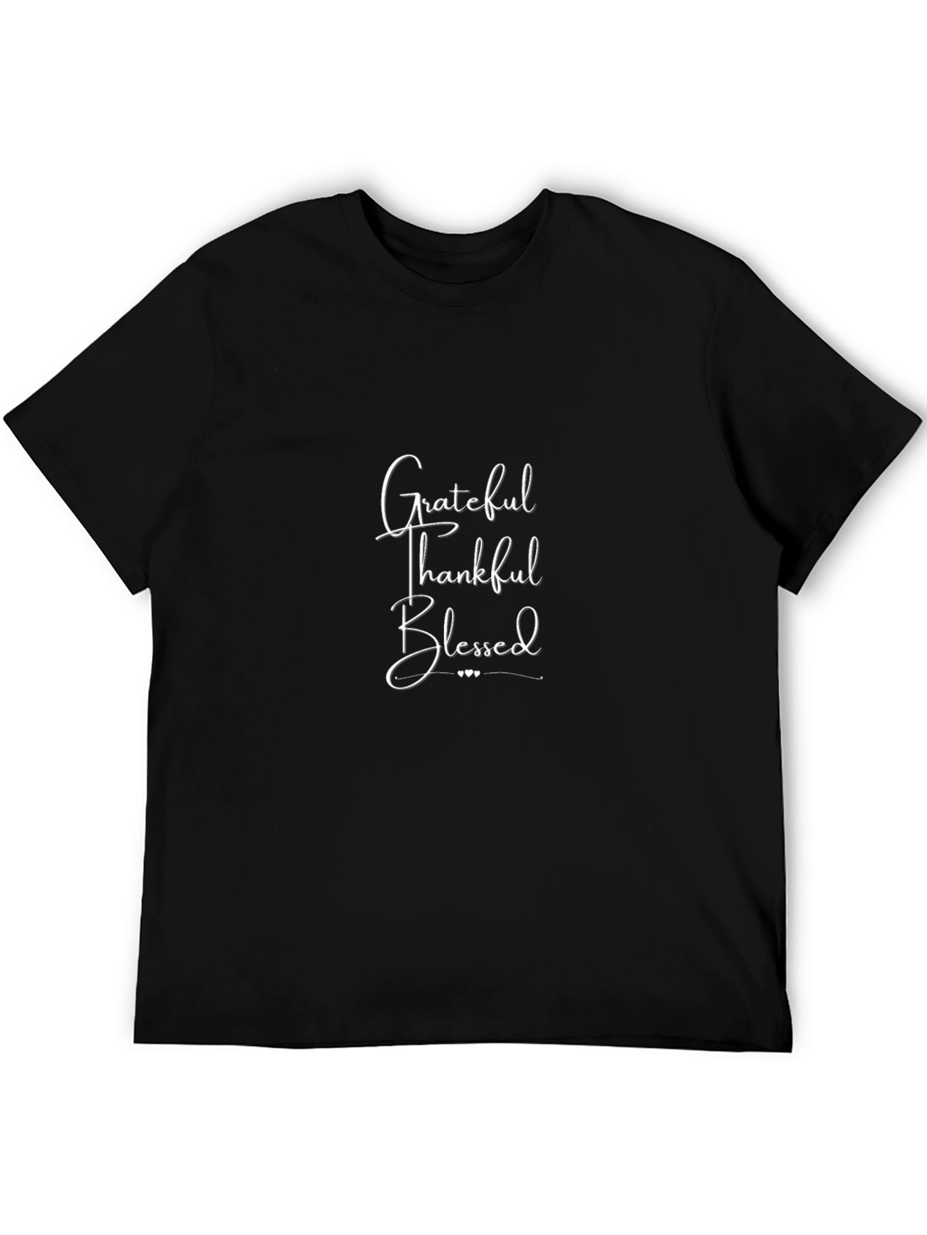 Grateful Thankful Blessed Black T-Shirt