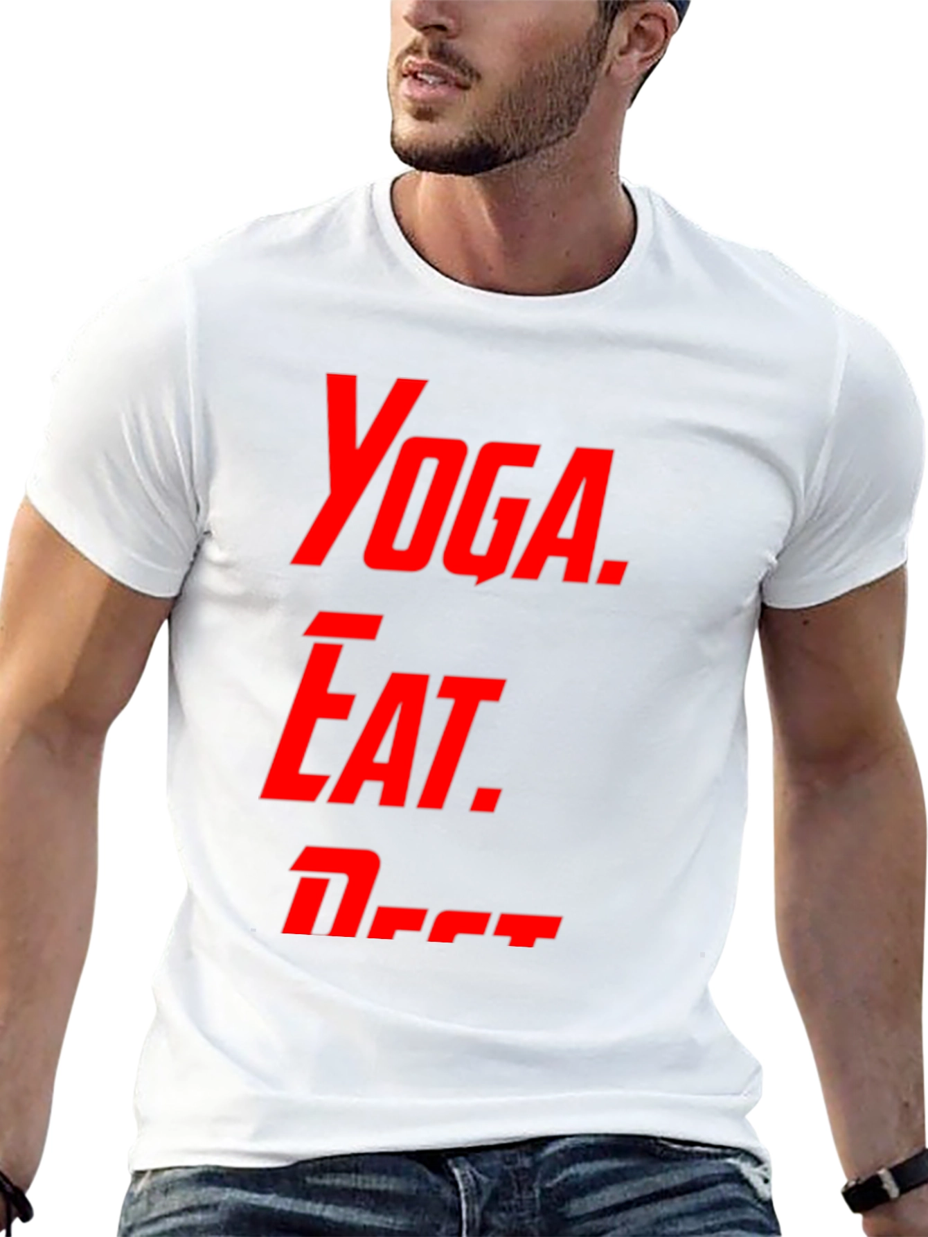 Yoga Eat Nap Mens Graphic T-Shirt