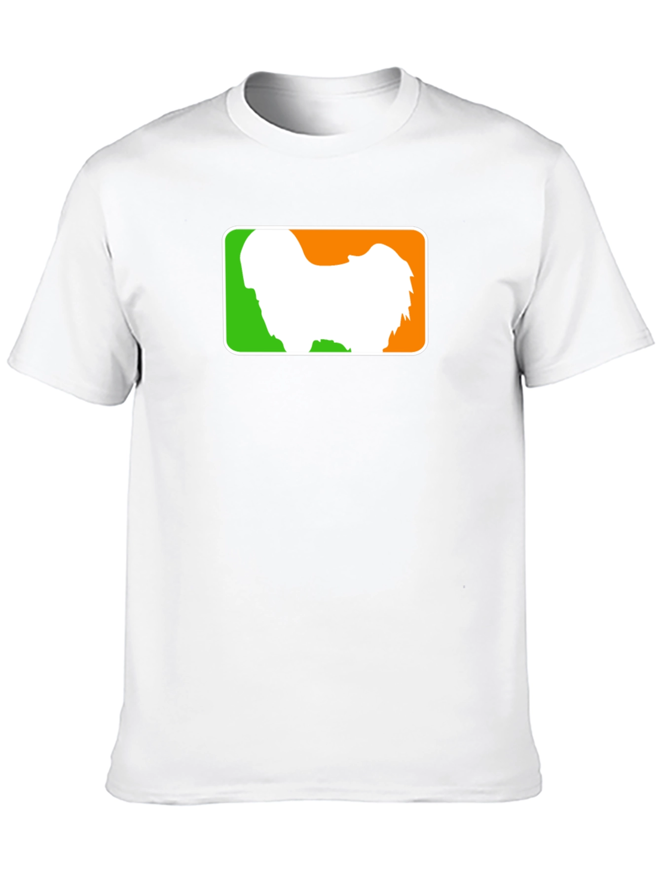 Dog Silhouette T-Shirt - Black Crew Neck
