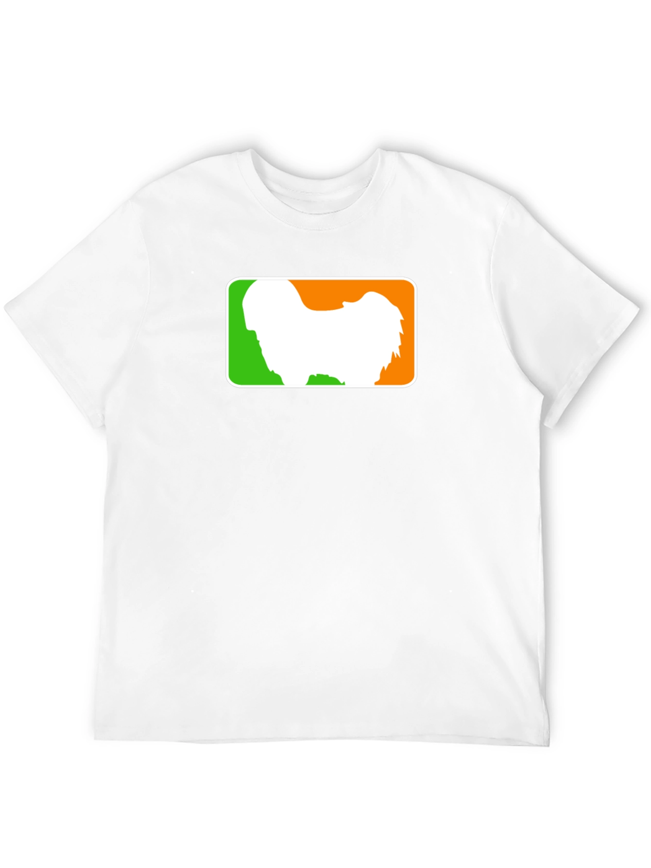 Dog Silhouette T-Shirt - Black Crew Neck