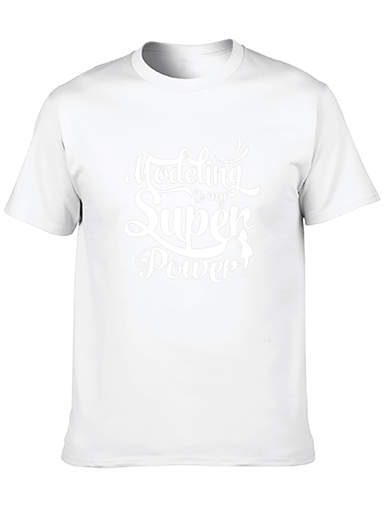 Modeling Is My Superpower Black Graphic Tee