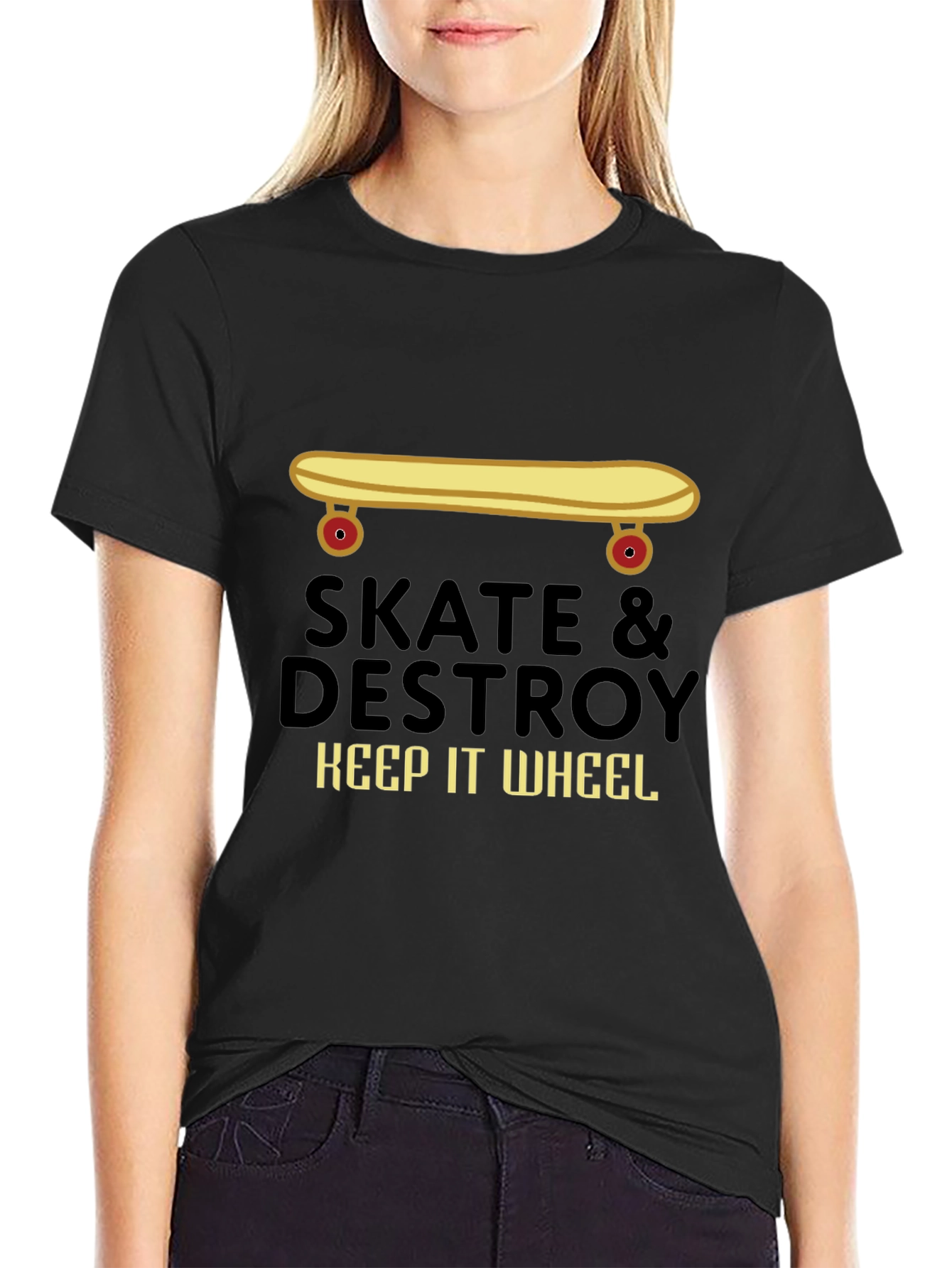 Skate & Destroy Graphic Tee - Keep It Wheel!