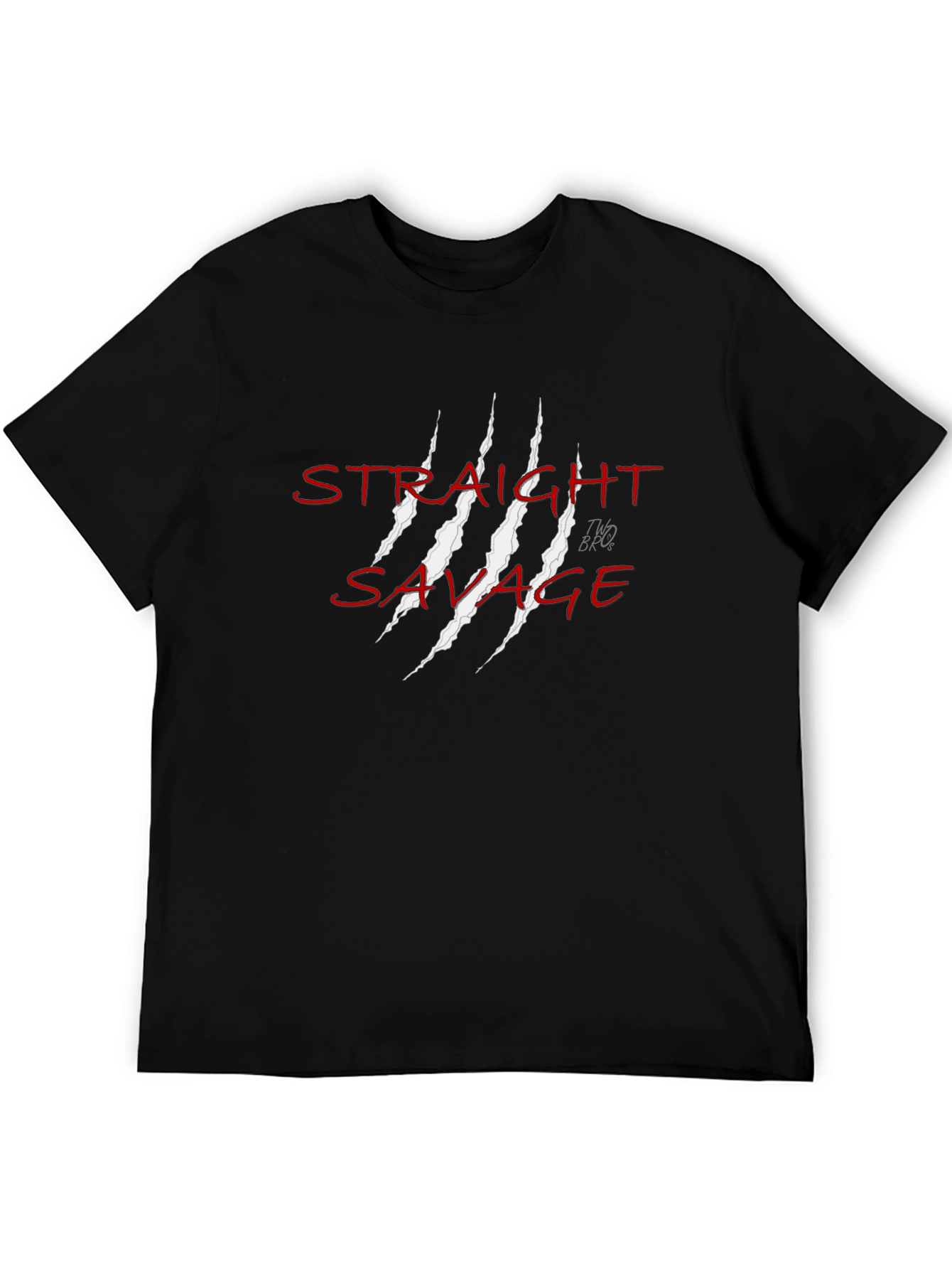 Straight Savage Graphic Tee - Black Cotton T-Shirt