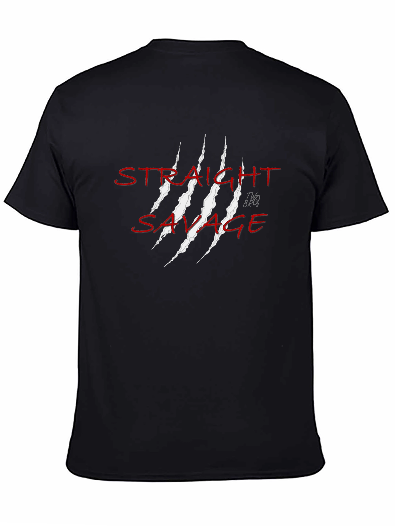 Straight Savage Graphic Tee - Black Cotton T-Shirt
