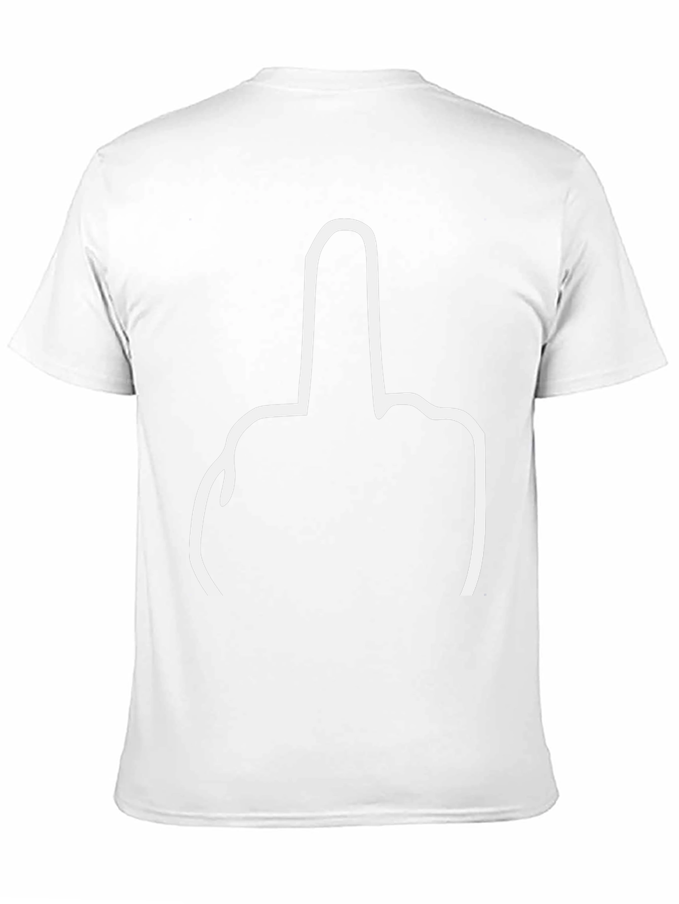 Black Middle Finger Graphic Tee - Offensive Humor