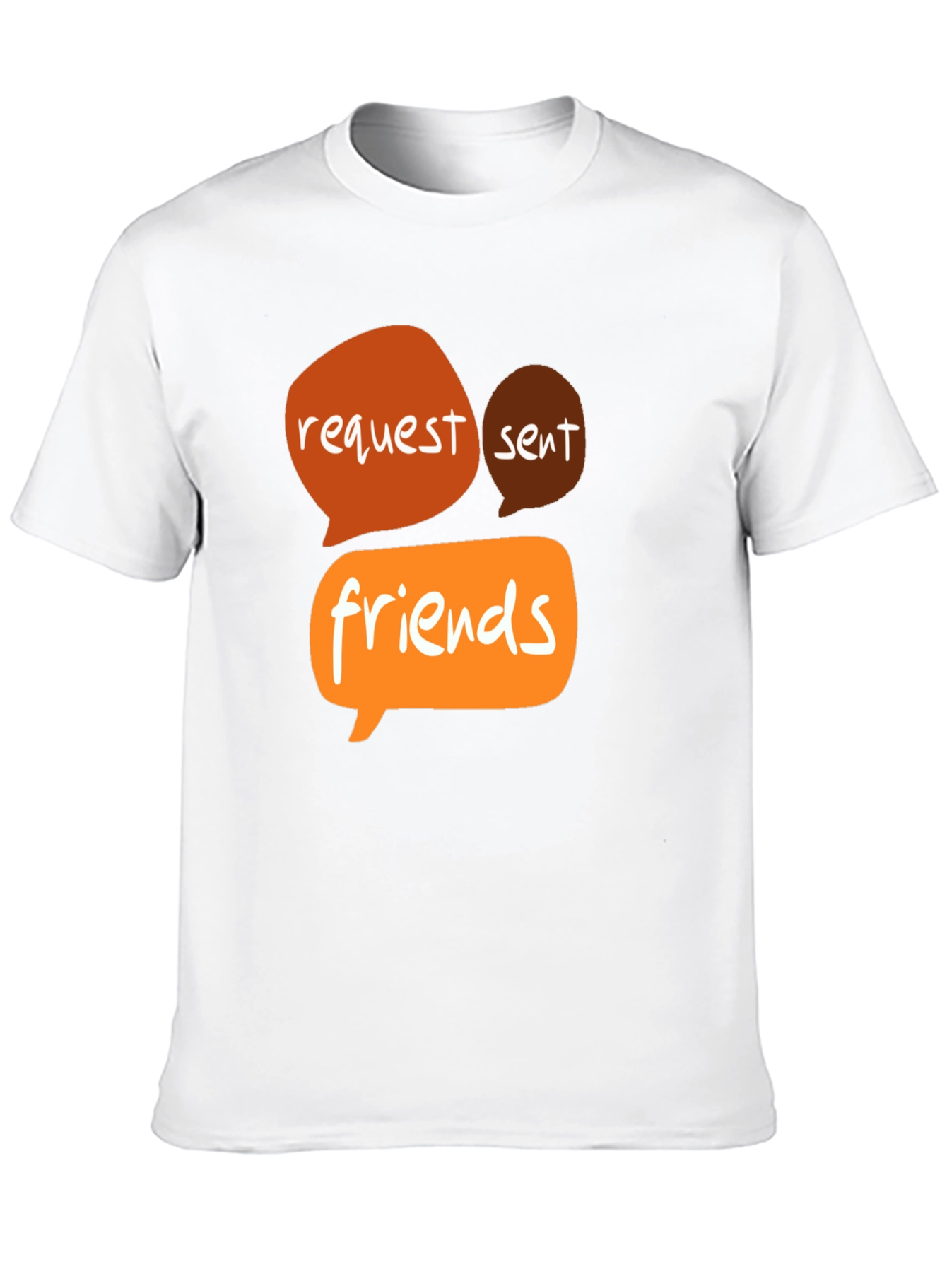 Request Sent Friends Graphic Tee - Black