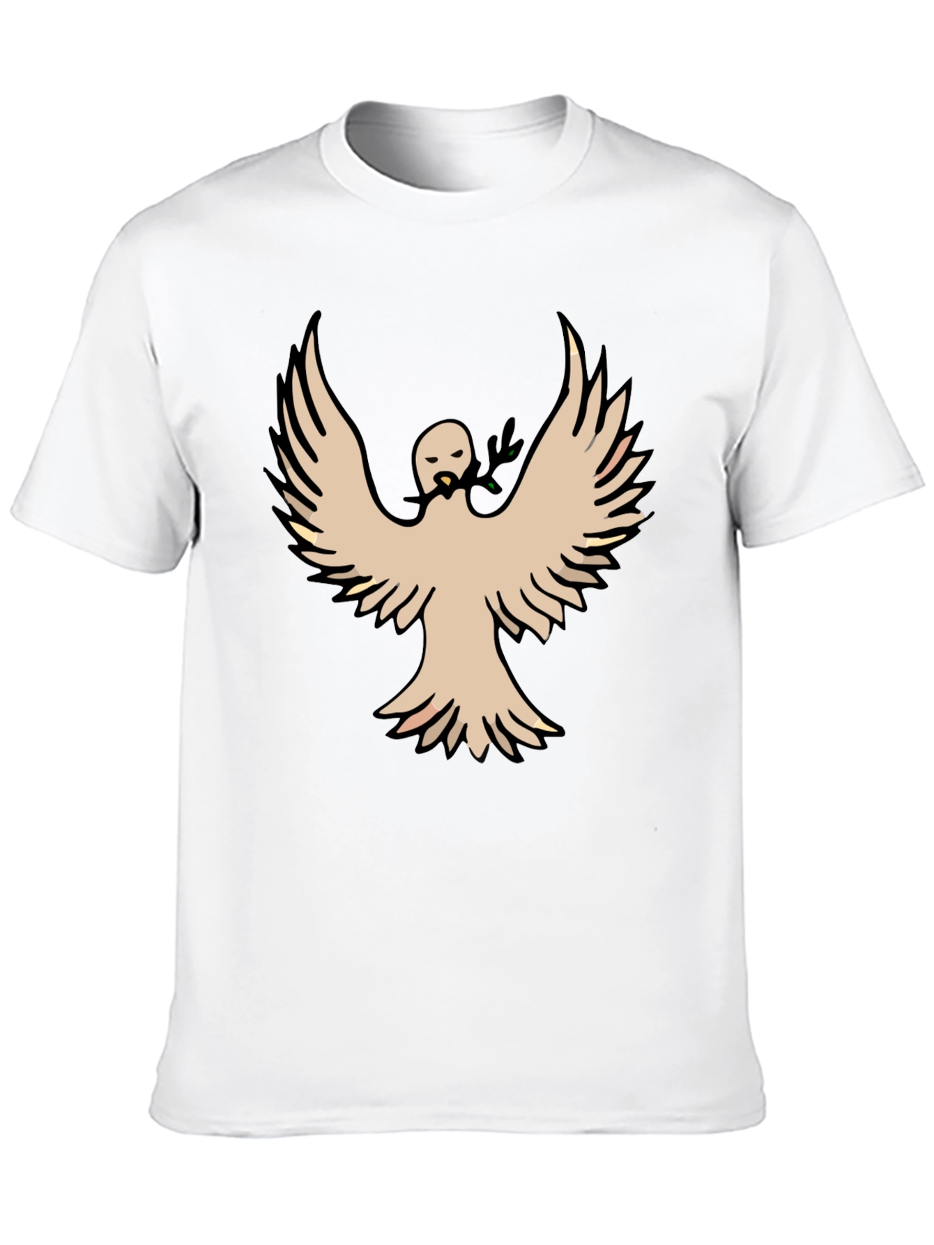 Peace Dove Graphic Tee - Black Cotton Blend