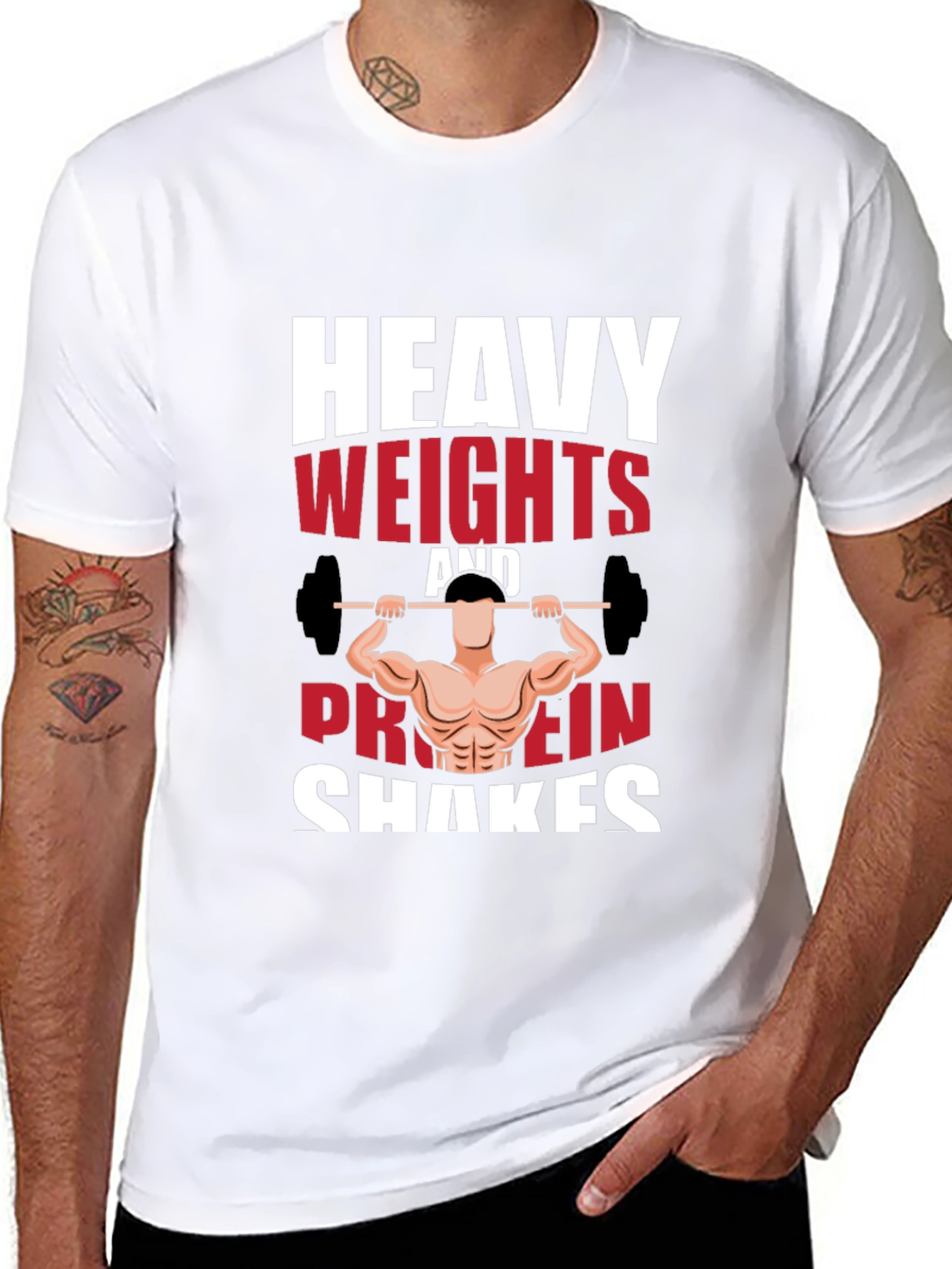 Heavy Weights & Protein Shakes Graphic Tee
