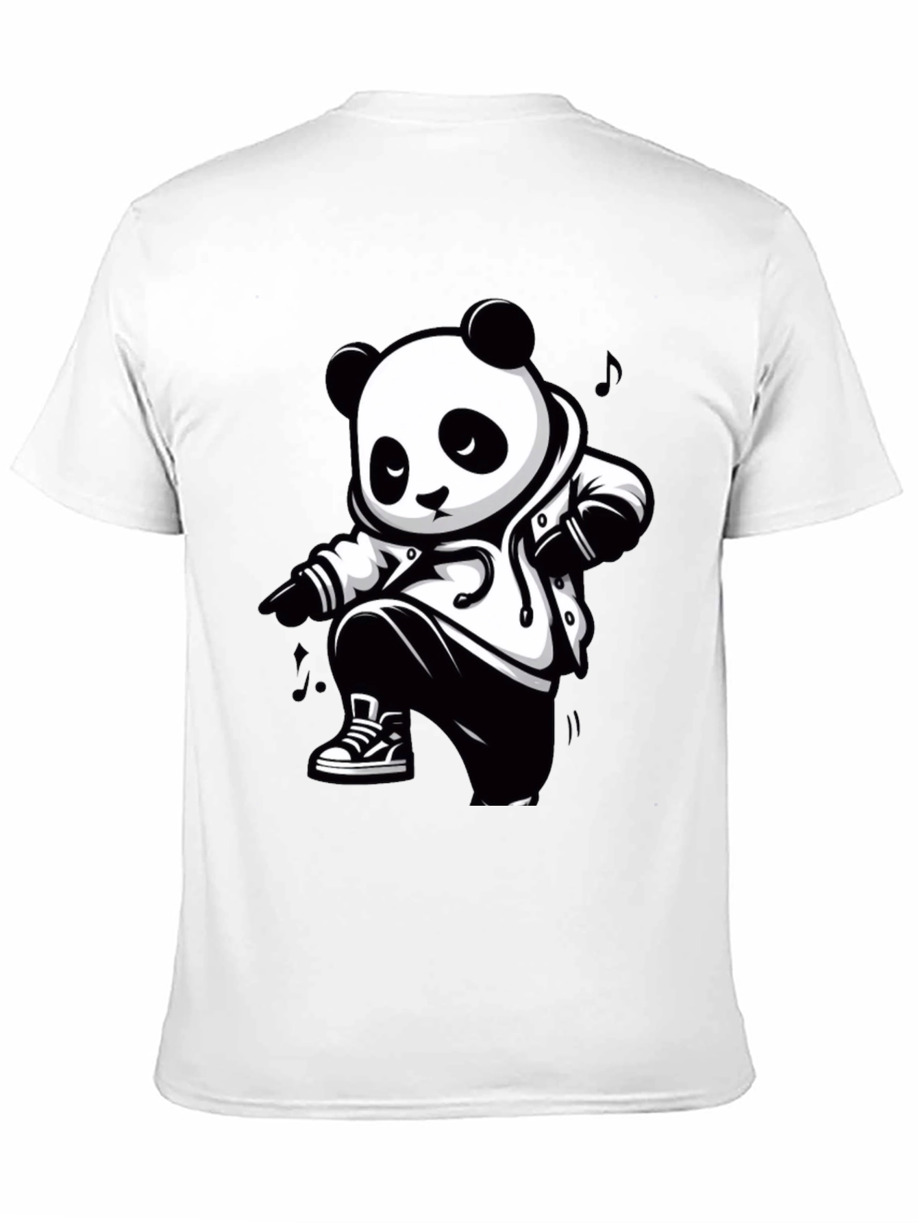 Cool Panda Graphic Tee - Black