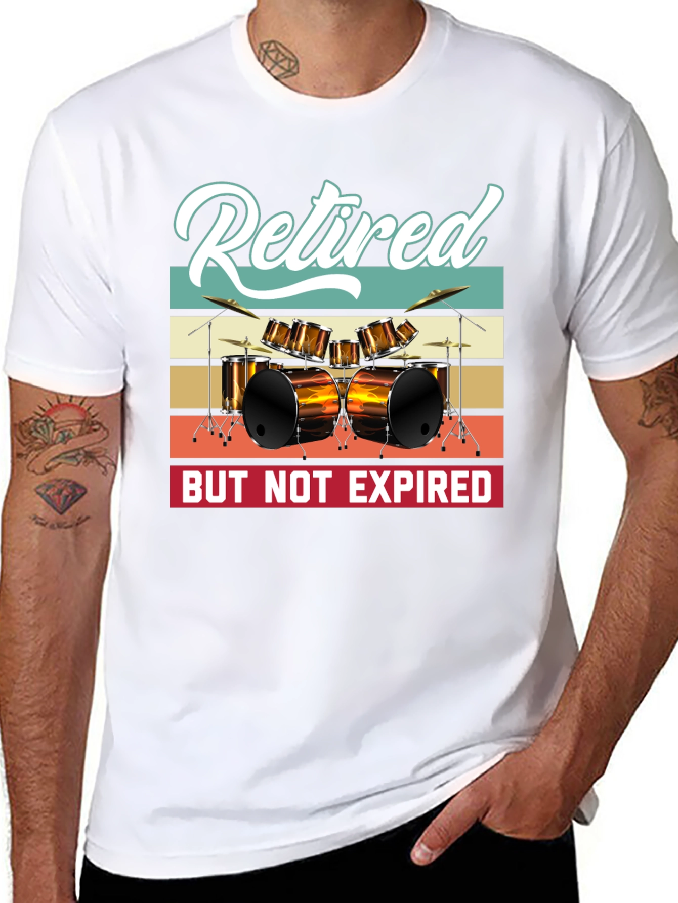 Retired But Not Expired Drummer T-Shirt