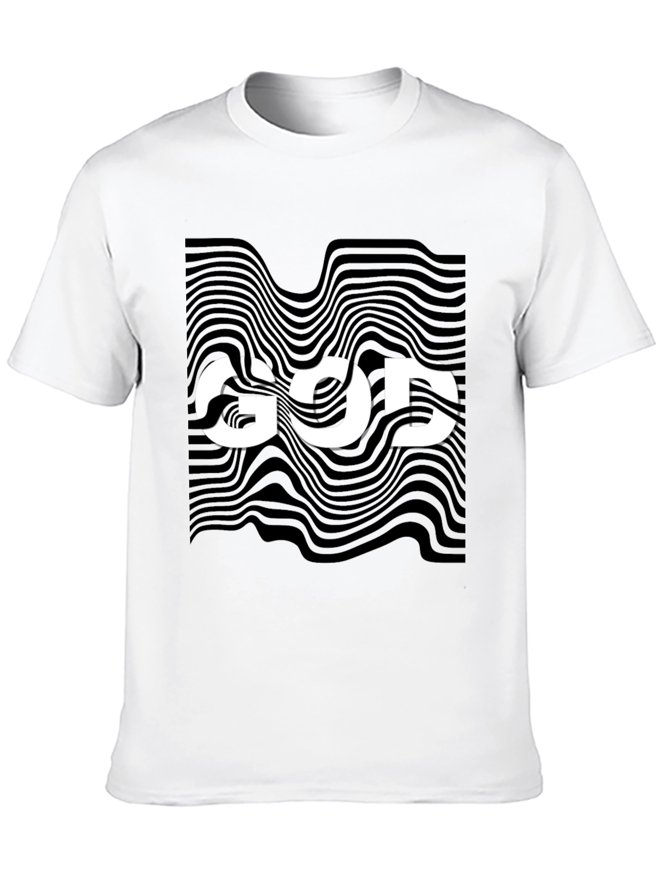 Abstract God Graphic Black T-Shirt