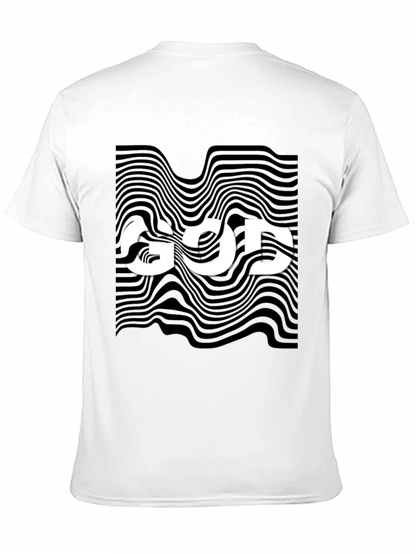 Abstract God Graphic Black T-Shirt