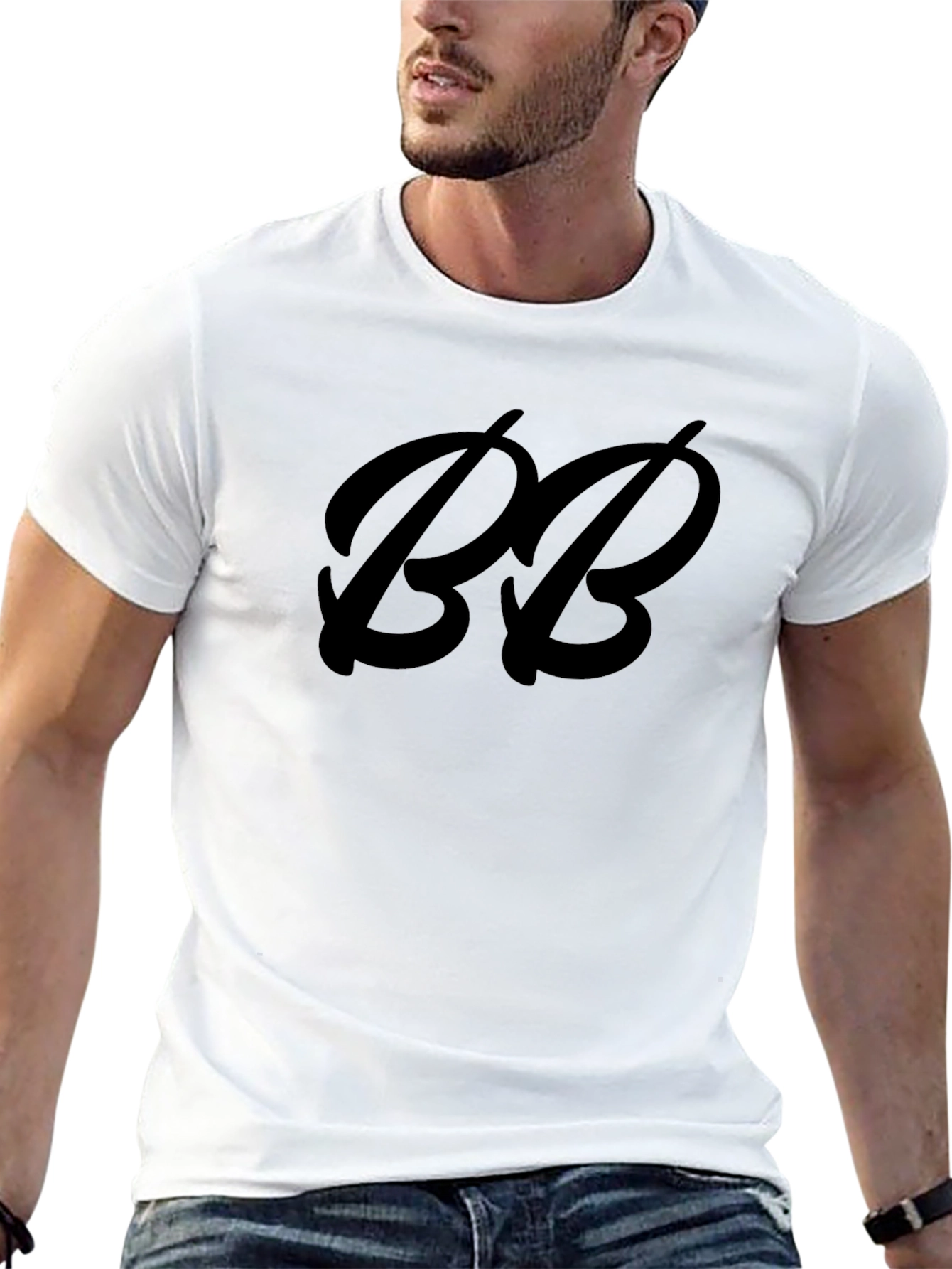 Mens Black BB Logo Tee - Casual Style