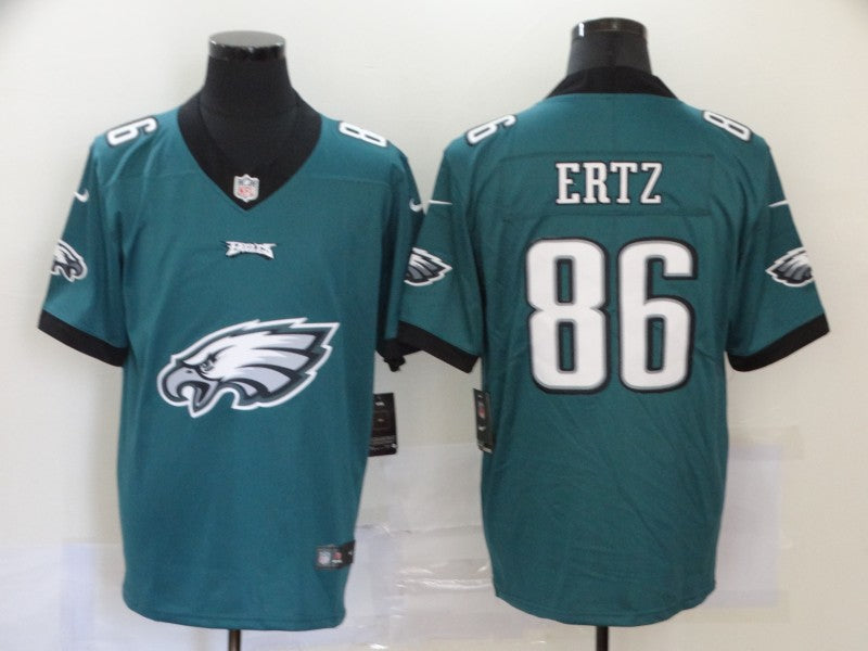 Men's Philadelphia Eagles Zach Ertz #86 Midnight Green Game Player Jerseys
